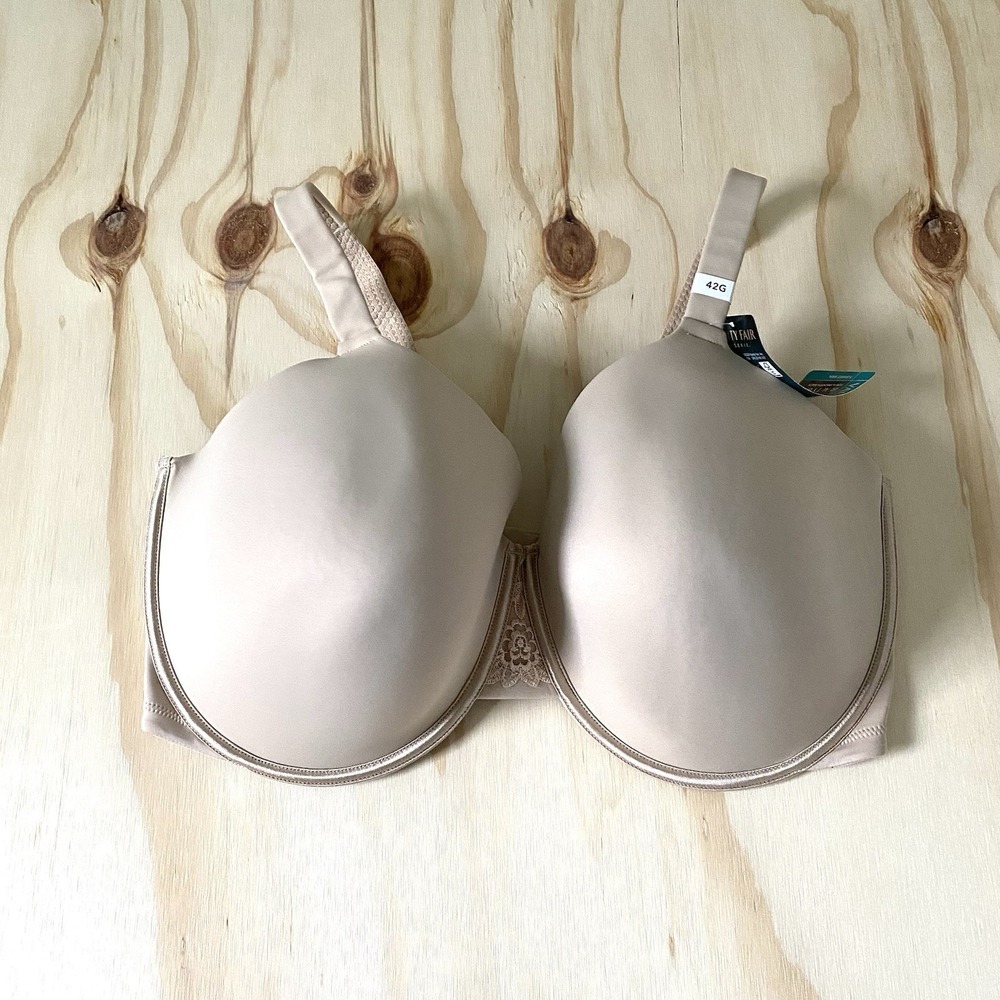 NWT Vanity Fair 42G Sand Underwire Full Figure Bra Lightly Lined Cups